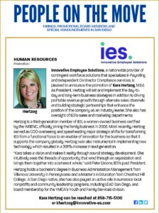 Kara Hertzong Promoted to President of IES - SDBJ