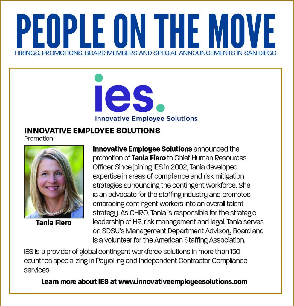IES Promotes Tania Fiero to Chief Human Resources Officer