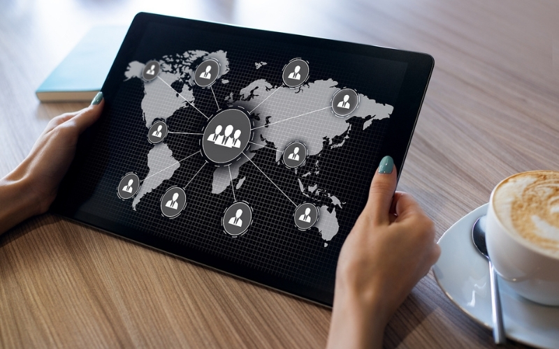 Global Workforce Graphic on a tablet