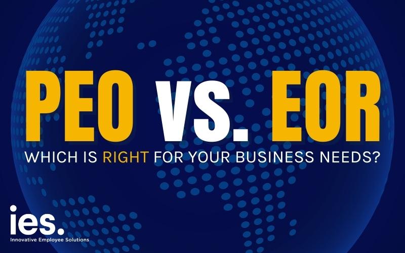 PEO VS. EOR on a sleek globe graphic