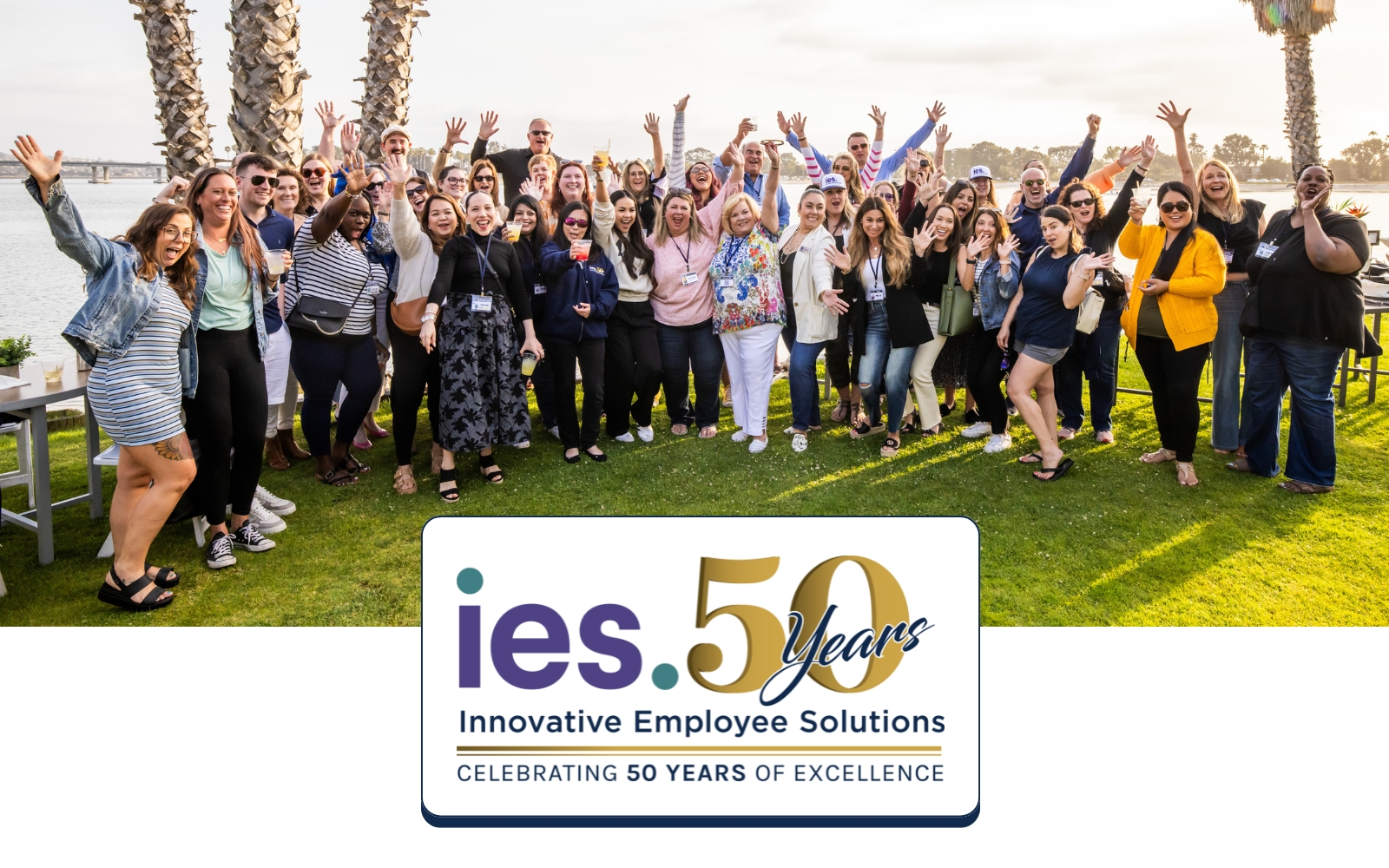 Innovative Employee Solutions Team Group Photo 50th Anniversary Party
