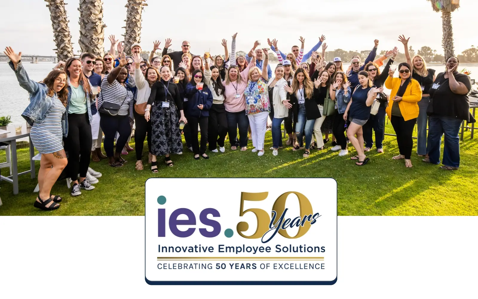 Innovative Employee Solutions Team Group Photo 50th Anniversary Party