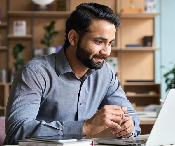 person on a video call