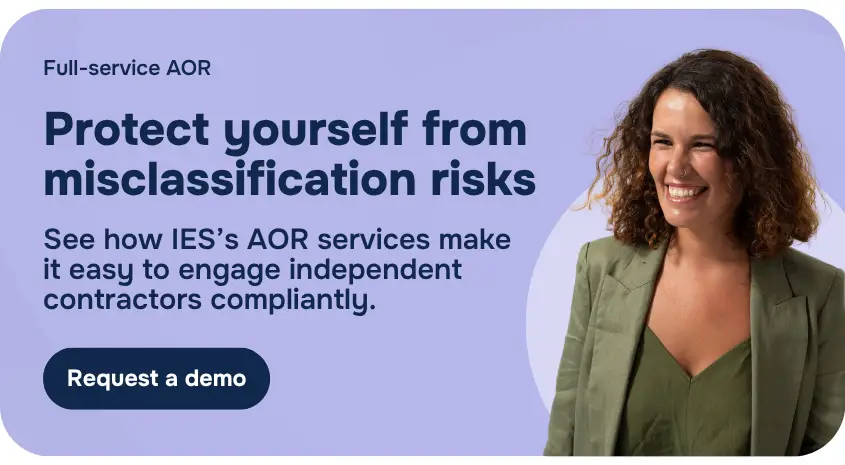 What is an AOR - CTA banner image with woman smiling